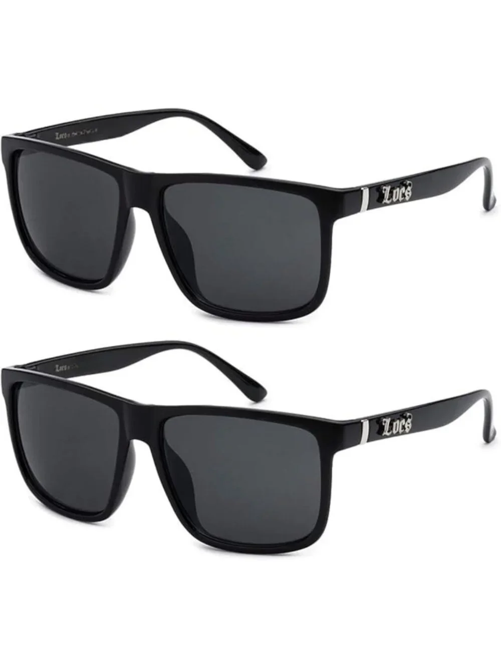 Stylish Flat Top Sunglasses - 2-Pack Hardcore Shades for Ultimate UV Protection